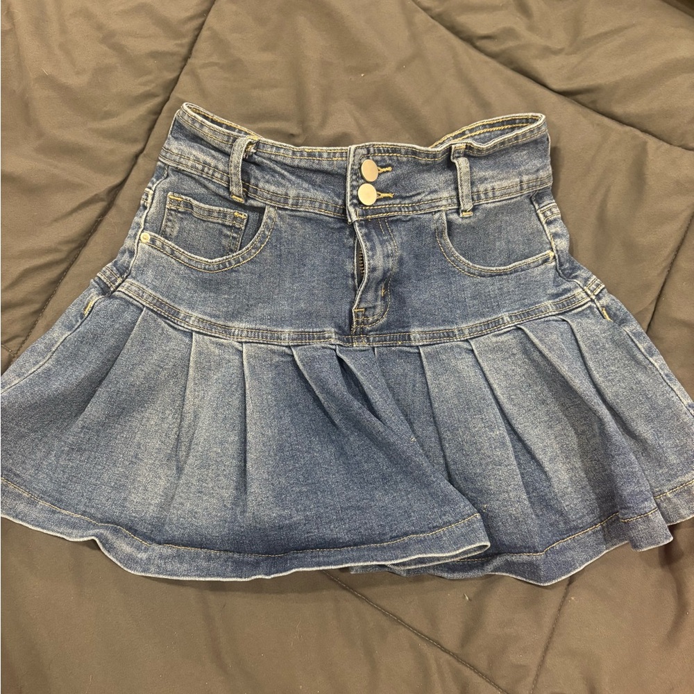 SHEIN Blue Denim Mini Skirt